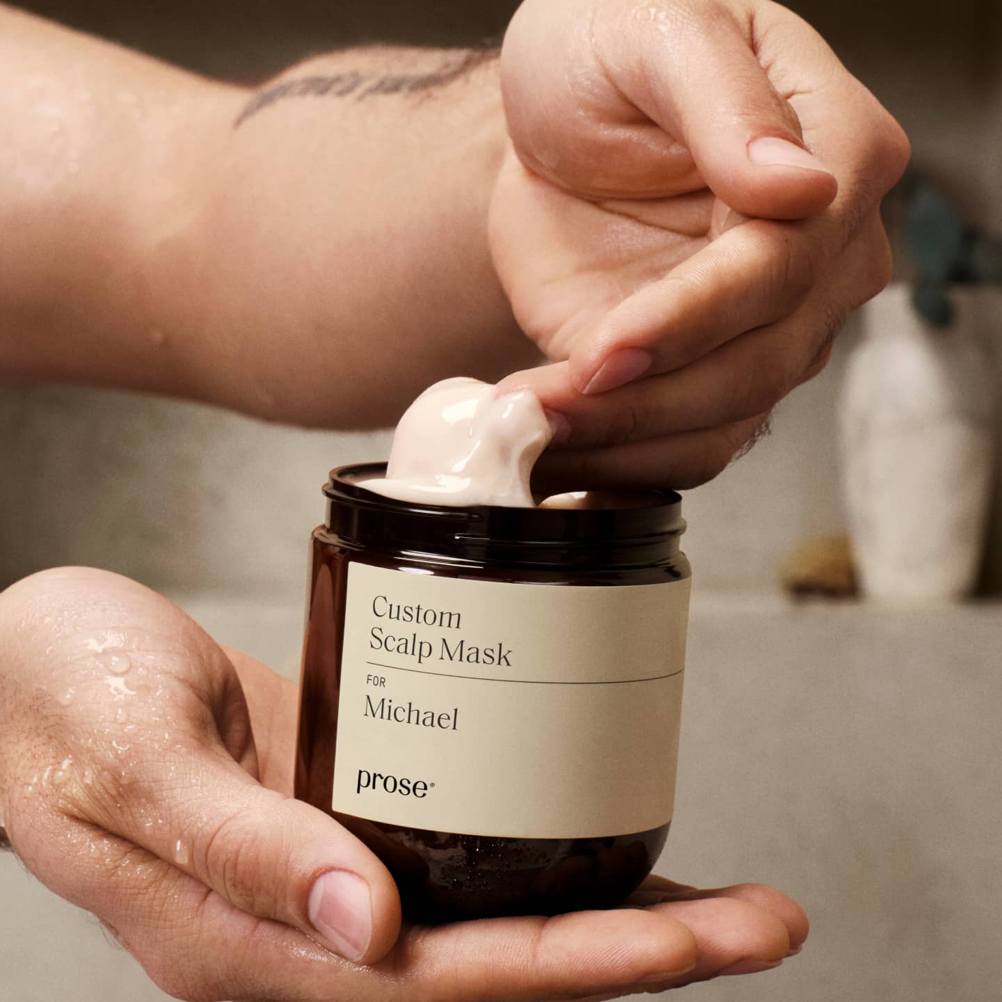 Prose custom scalp mask in use