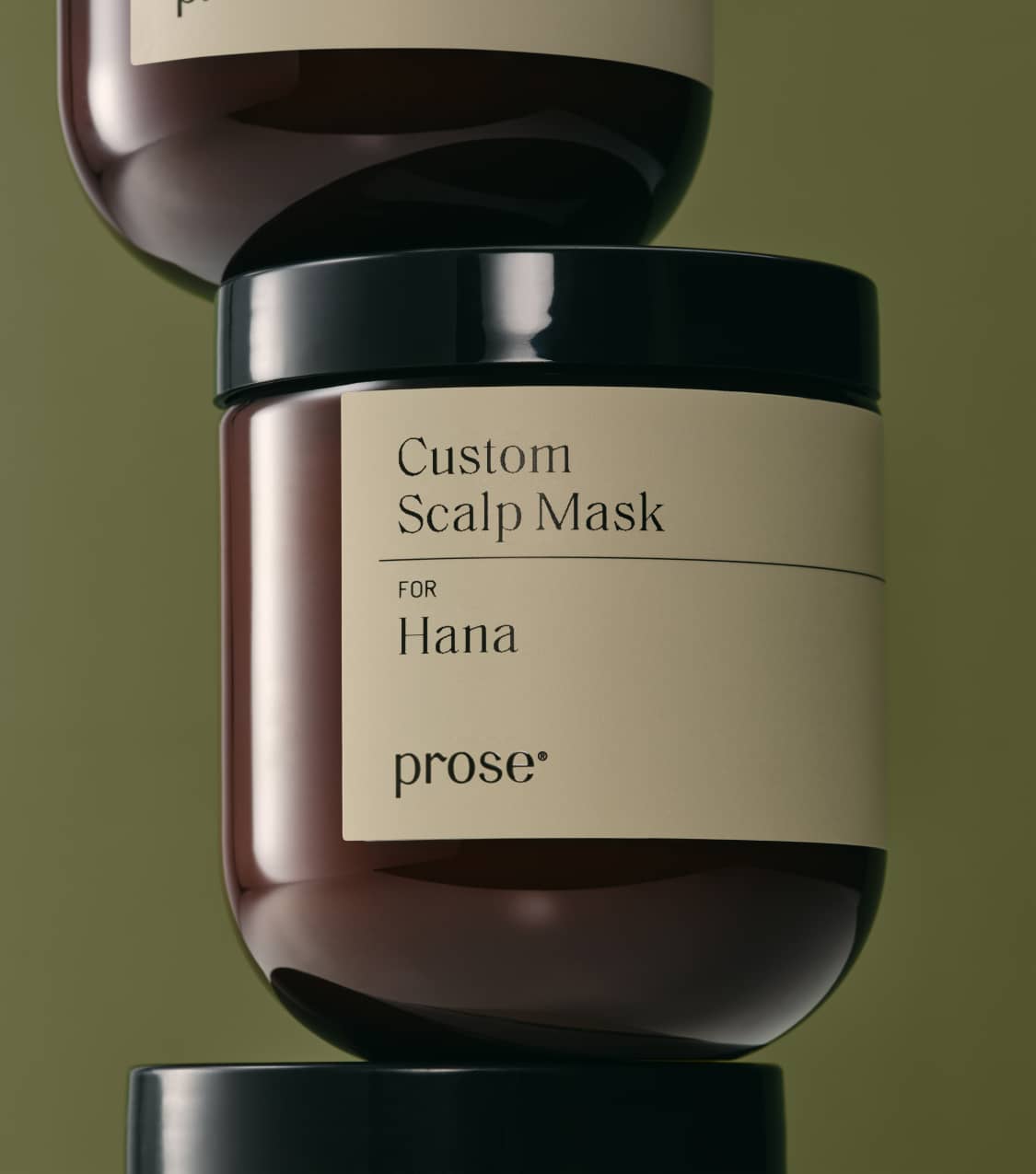 Assortment of Prose custom scalp mask containers