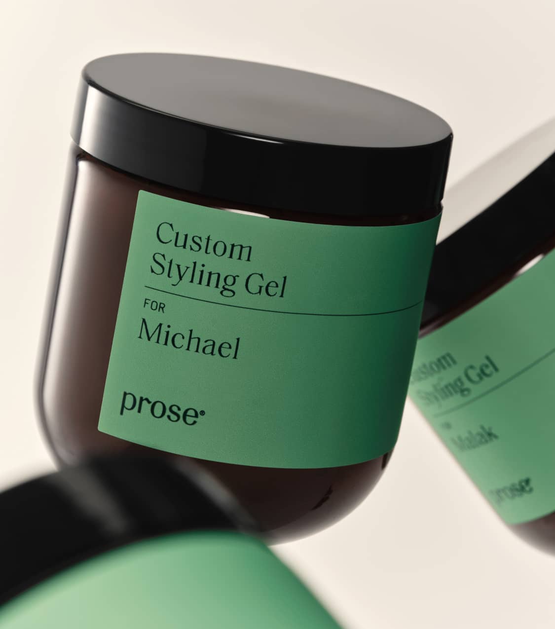 Assortment of Prose custom styling gel containers